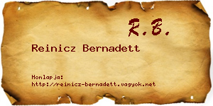 Reinicz Bernadett névjegykártya